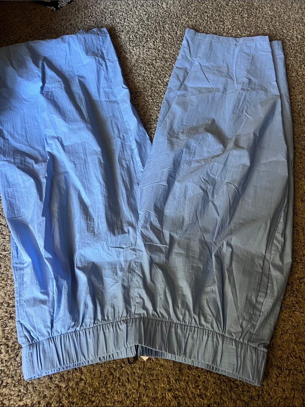Zara Light Blue Ankle Cropped Pants
